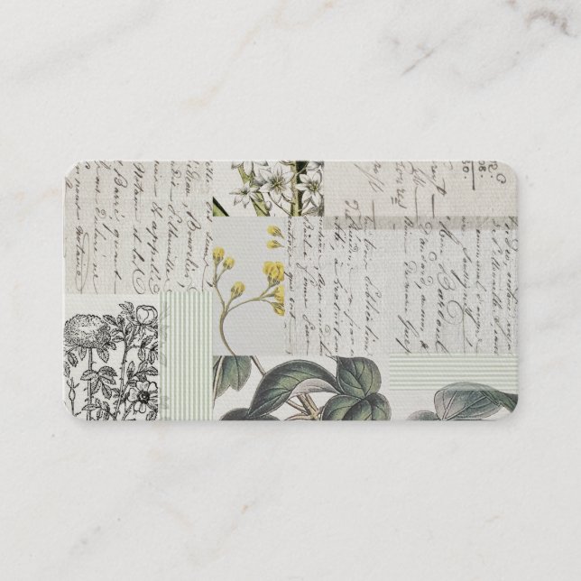 French Botanical Calling Cards Visitenkarte (Vorderseite)