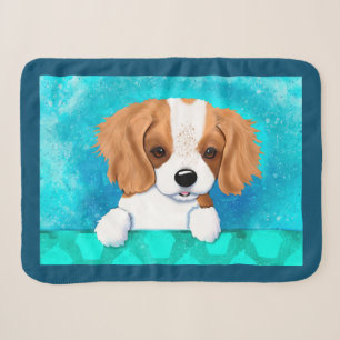 French Brittany Breton Puppy Sherpa Blanket Sherpadecke