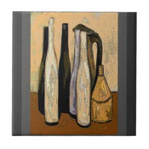 French Brown Jugs Abstrakt Fliese