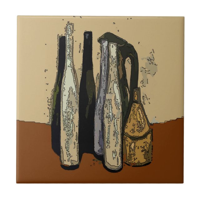 French Brown Jugs Abstrakt Fliese (Vorderseite)