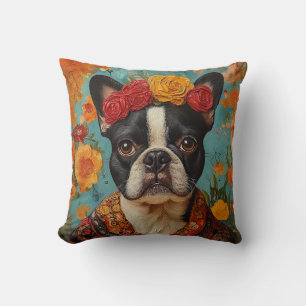 French Bulldog als Frida Kahlo Kissen