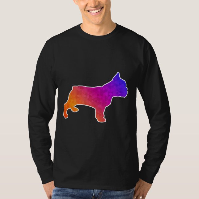 French Bulldog Ar Low Poly Design T-Shirt (Vorderseite)
