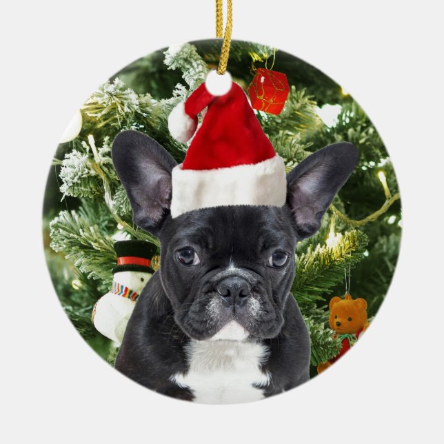 French Bulldog Arbre de Noël Ornements Snowman (Devant)