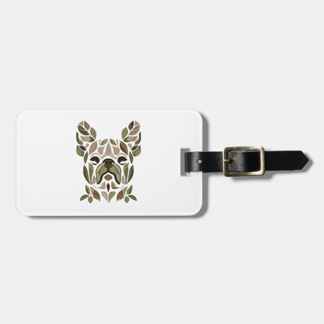 French Bulldog Art Gepäckanhänger (Vorderseite horizontal)