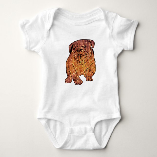 French Bulldog Art Jersey Bodysuit Baby Strampler (Vorderseite)