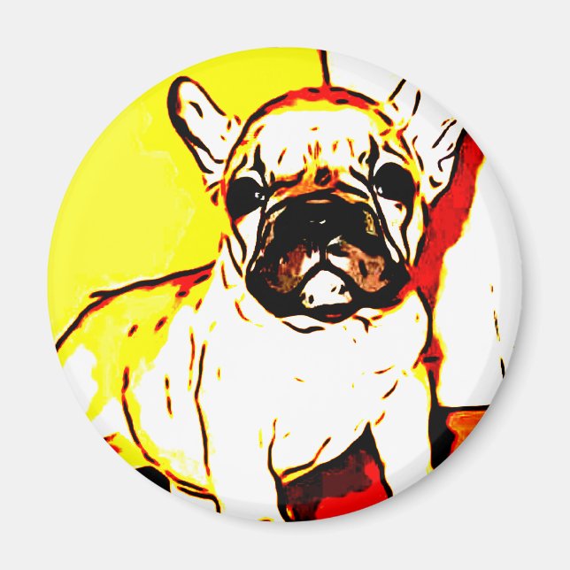 French Bulldog Art Magnet (Vorne)