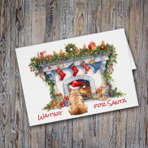 French Bulldog attendez Père Noël Christmas Foyer