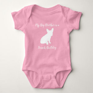 French Bulldog Baby Dusche Frenchie Pink Baby Strampler