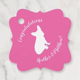 French Bulldog Baby Dusche Frenchie Pink Geschenkanhänger