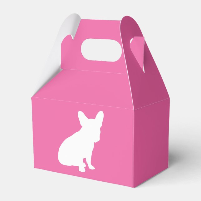 French Bulldog Baby Dusche Frenchie Pink Geschenkschachtel (Vorderseite)