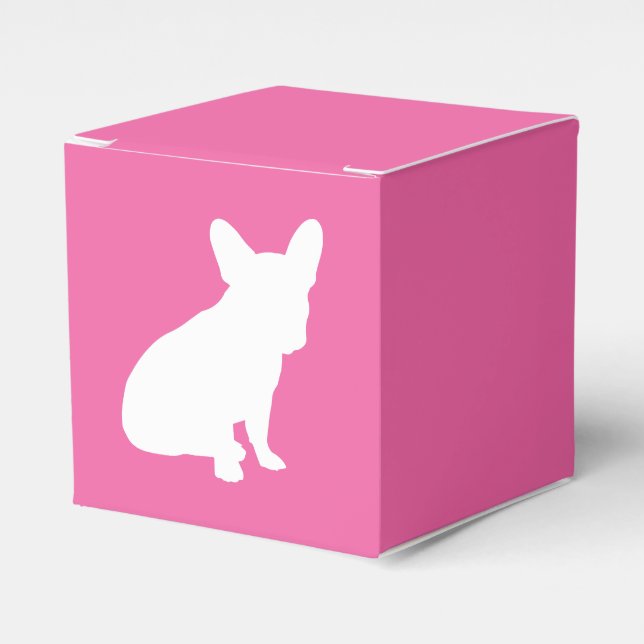 French Bulldog Baby Dusche Frenchie Pink Geschenkschachtel (Vorderseite)