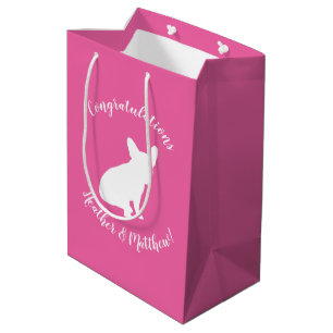 French Bulldog Baby Dusche Frenchie Pink Mittlere Geschenktüte