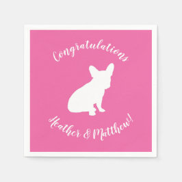 French Bulldog Baby Dusche Frenchie Pink Serviette