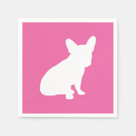 French Bulldog Baby Dusche Frenchie Pink Serviette