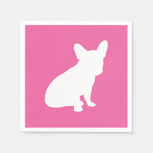 French Bulldog Baby Dusche Frenchie Pink Serviette