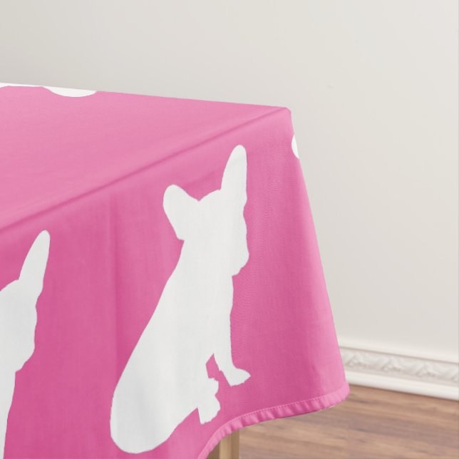French Bulldog Baby Dusche Frenchie Pink Tischdecke (Beispiel)