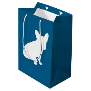 French Bulldog Baby Dusche Frenchy Frenchie Blue Mittlere Geschenktüte