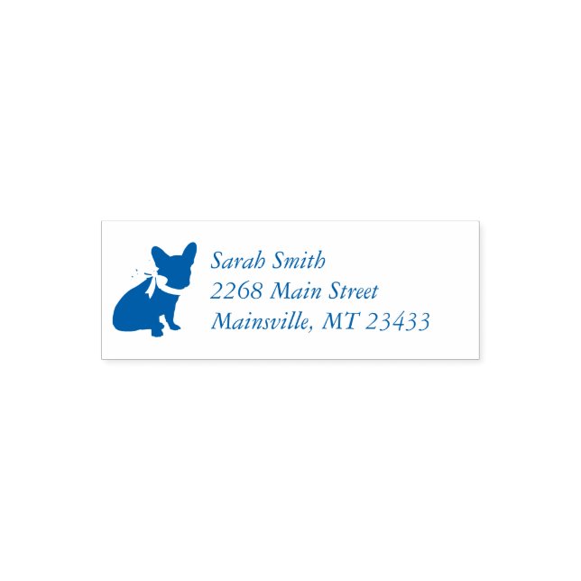 French Bulldog Baby Dusche Frenchy Frenchie Blue Permastempel (Design)