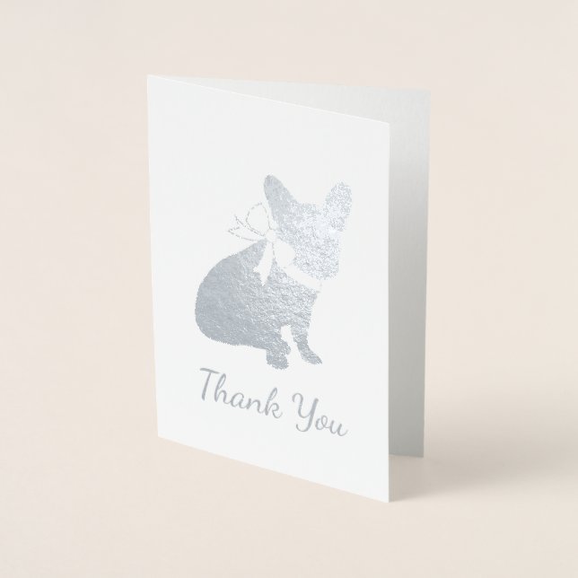 French Bulldog Baby Shower Frenchie Frenchy Folienkarte (Vorderseite)