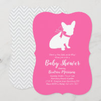 French Bulldog Baby Shower Frenchie Pink Girl