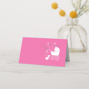 French Bulldog Baby Showroom Frenchy Frenchie Pink Platzkarte