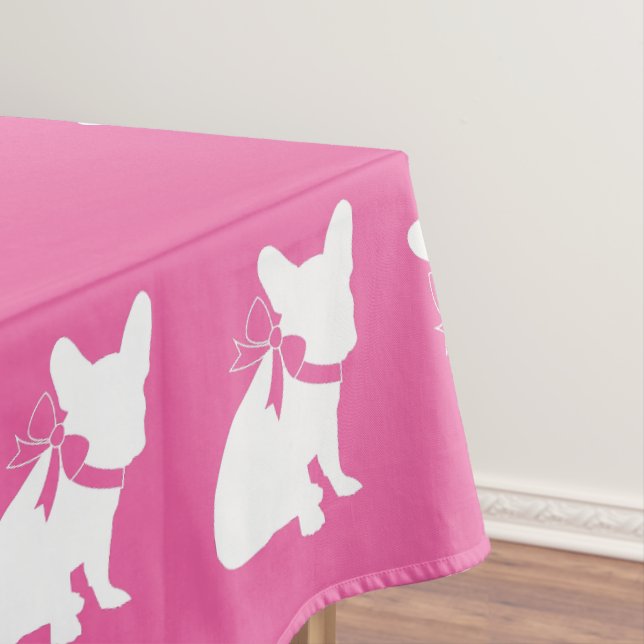 French Bulldog Baby Showroom Frenchy Frenchie Pink Tischdecke (Beispiel)