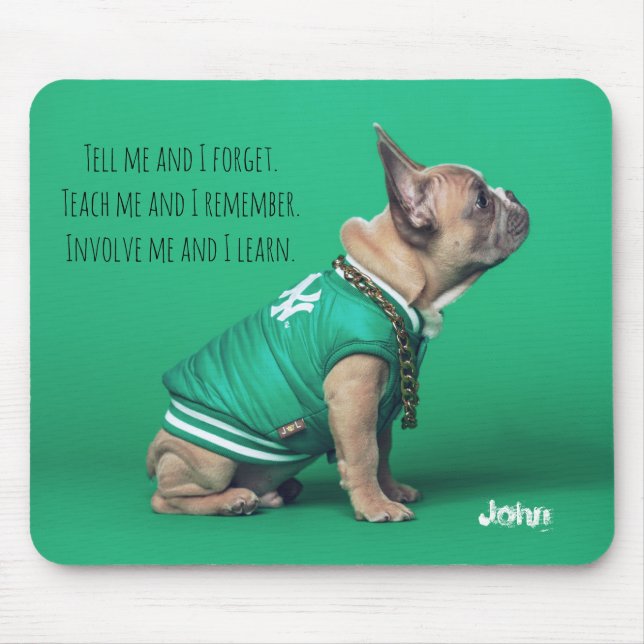 French Bulldog Best Quotient Personalized Name Mousepad (Vorne)