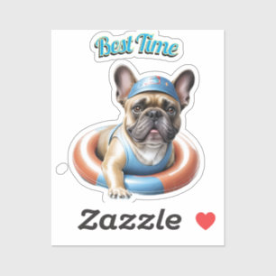French Bulldog Best Time französische Bulldogge T Aufkleber