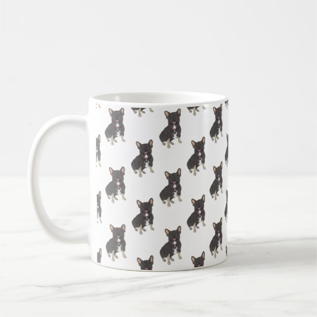 French Bulldog (Black & Tan Tricolor) Tasse (Links)