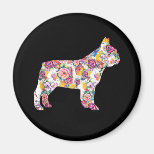 French Bulldog Blume Pattern Frenchie Bulldogs Magnet