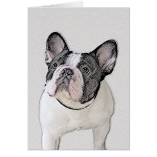 French Bulldog (Brindle Pied) Painting - Dog Art