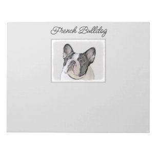 French Bulldog (Brindle Pied) Painting - Dog Art Notizblock
