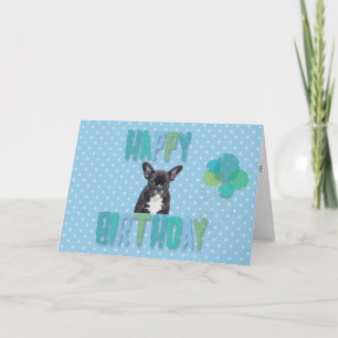 French Bulldog Chiot Bonne Carte de voeux d'annive