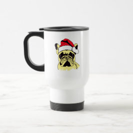 French Bulldog Christmas Cartoon Trage Mug Reisebecher