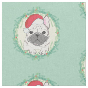 French Bulldog Christmas Fabric Stoff