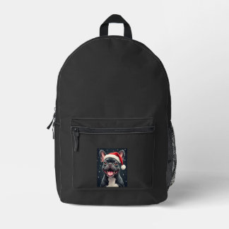 French Bulldog Christmas Long Sleeve T-Shirt Bedruckter Rucksack