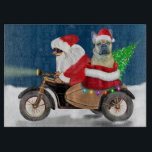 French Bulldog Christmas Santa Claus Schneidebrett<br><div class="desc">Ein Weihnachtsmann,  der mit dem Fahrrad Weihnachtsbaum und den französischen Bulldog als Geschenk liefert,  ist ein ideales Weihnachtsgeschenk für jemanden,  der diesen Hund züchtet.</div>