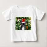 French Bulldog Christmas Tree Ornaments Snowman Baby T-shirt<br><div class="desc">Niedlicher französischer Bulldogge mit Weihnachtsbaumschmuck Snow Man im Hintergrund.</div>