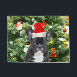 French Bulldog Christmas Tree Ornaments Snowman Fußmatte<br><div class="desc">Französische Bulldogge Weihnachtsbaumschmuck Snowman Doormat.Niedlicher französischer Bulldog mit Weihnachtsbaumschmuck Snow Man im Hintergrund.</div>