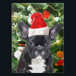 French Bulldog Christmas Tree Ornaments Snowman Notizblock<br><div class="desc">Niedlicher französischer Bulldogge mit Weihnachtsbaumschmuck Snow Man im Hintergrund.</div>