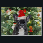 French Bulldog Christmas Tree Ornaments Snowman Schneidebrett<br><div class="desc">Französische Bulldogge Weihnachtsbaumschmuck Snowman Cutting Board. Niedlicher französischer Bulldog mit Weihnachtsbaumschmuck Snow Man im Hintergrund Foto Cutting Board.</div>