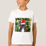 French Bulldog Christmas Tree Ornaments Snowman T-Shirt<br><div class="desc">Niedlicher französischer Bulldogge mit Weihnachtsbaumschmuck Snow Man im Hintergrund.</div>