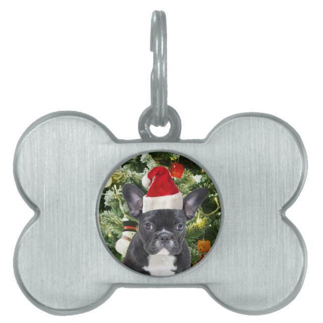 French Bulldog Christmas Tree Ornaments Snowman Tiermarke (Vorderseite)