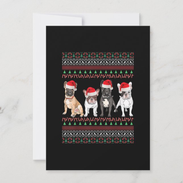 French Bulldog Christmas Ugly Frenchie Mama Xmas Einladung (Vorderseite)