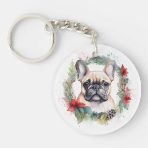 French Bulldog Christmas Wreath Festive Pup