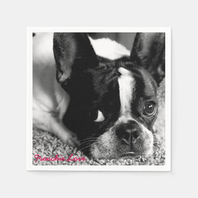 French Bulldog Cocktail Napkins Serviette (Vorderseite)