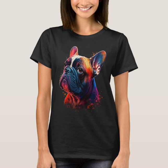 French Bulldog Colorful T-Shirt (Vorderseite)