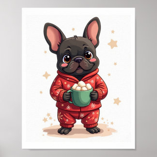 French Bulldog Cozy Cocoa Poster