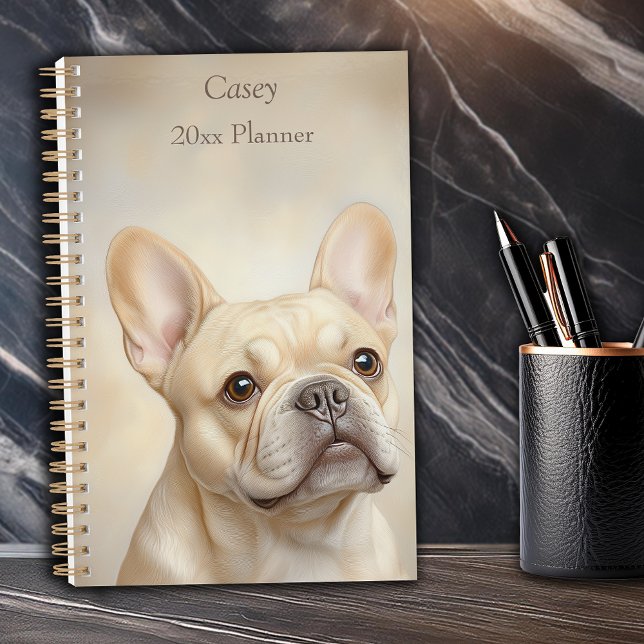 French Bulldog Cream Frenchie Portrait Personnel (French Bulldog Cream Frenchie Portrait Personal Planner)
