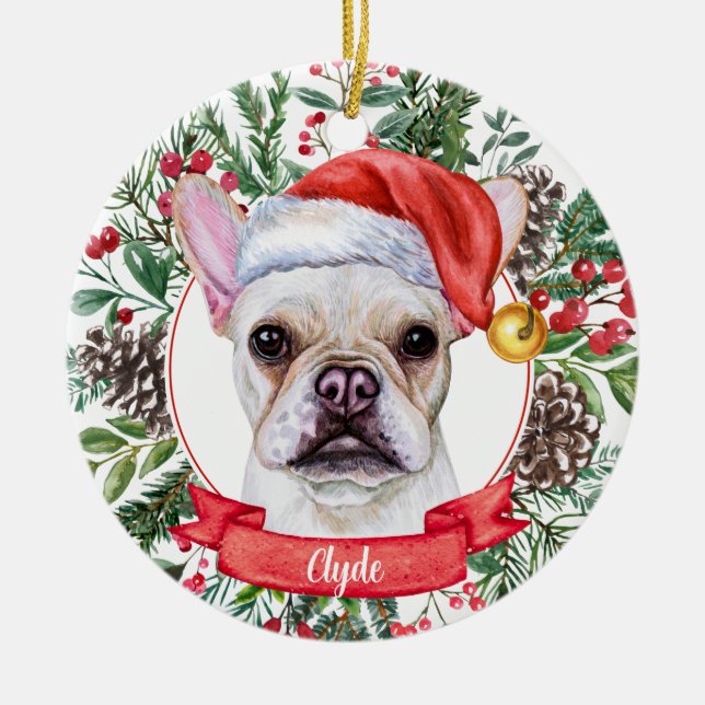 French Bulldog Custom Dog Weihnachtsschmuck (Vorne)